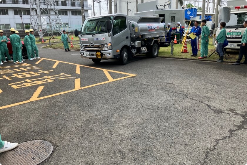 お客様との災害時給油訓練